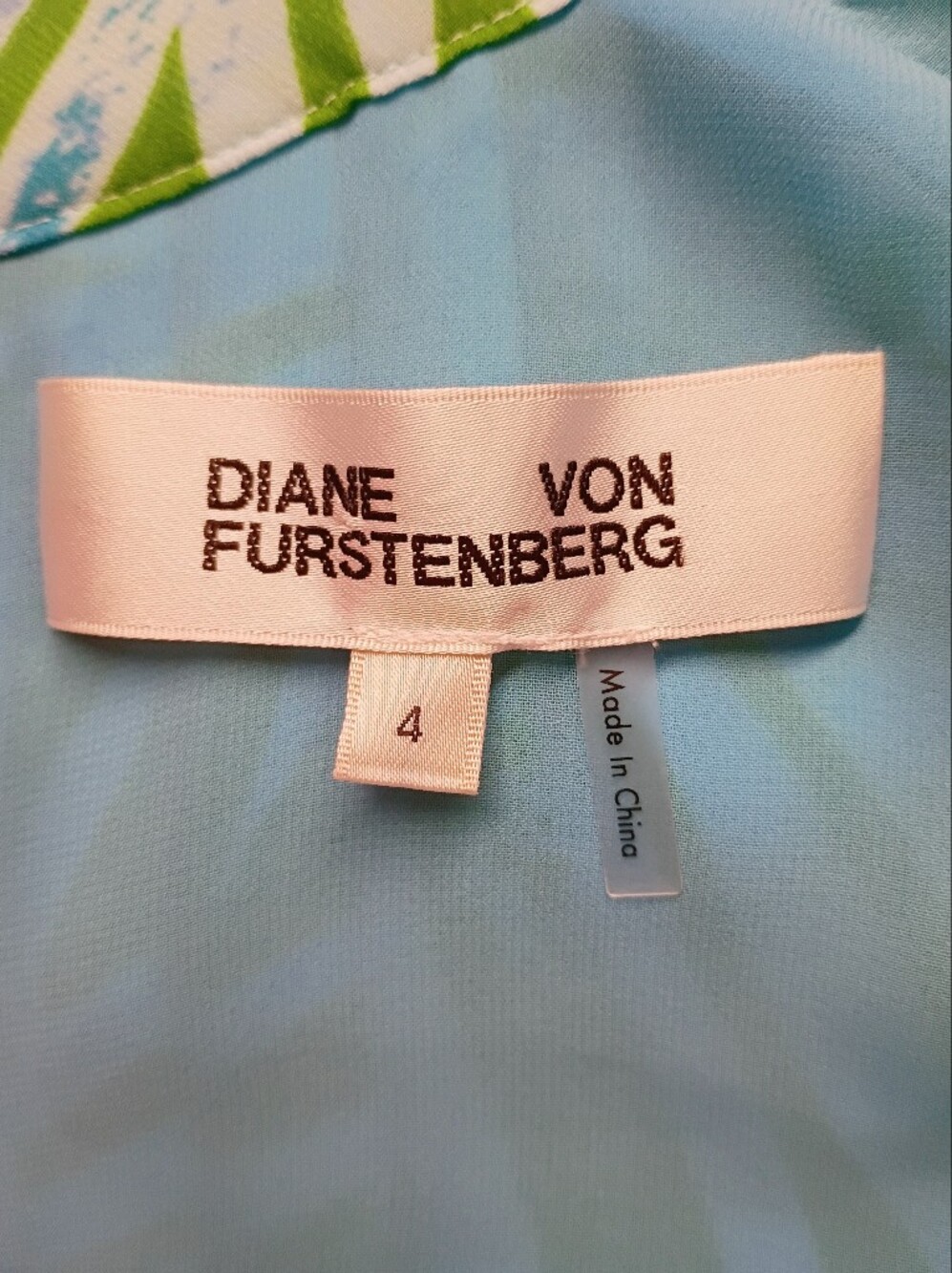 DVF  Diane Von Furstenburg Size 4 Green Palm Print Chiffon Maxi "Menon" Spring26 - Picture 12 of 15